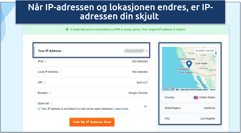 Screenshot showing the The How To Guide IP checker tool